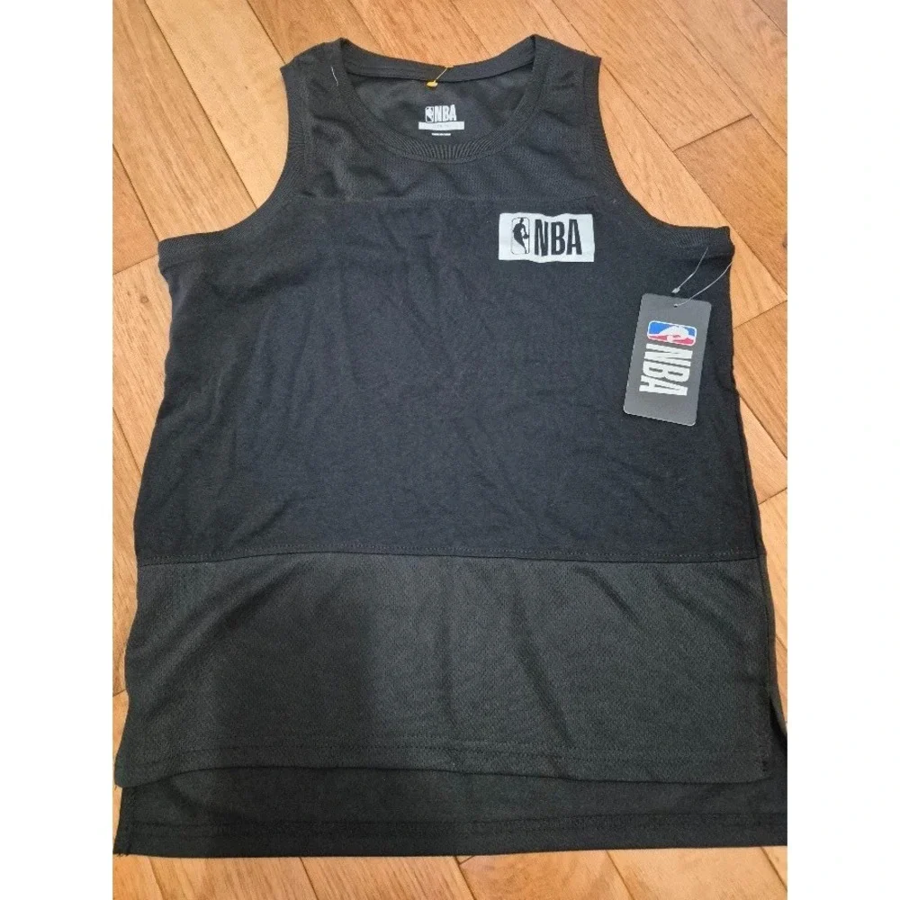 NBA Tank Top Kids Large 14/16 NBA Jersey Black NEW